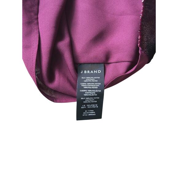 J Brand Y2K Glam Shimmer V-Neck Camisole S Red Indie Sleaze Vamp Retail $395 - Picture 8 of 9